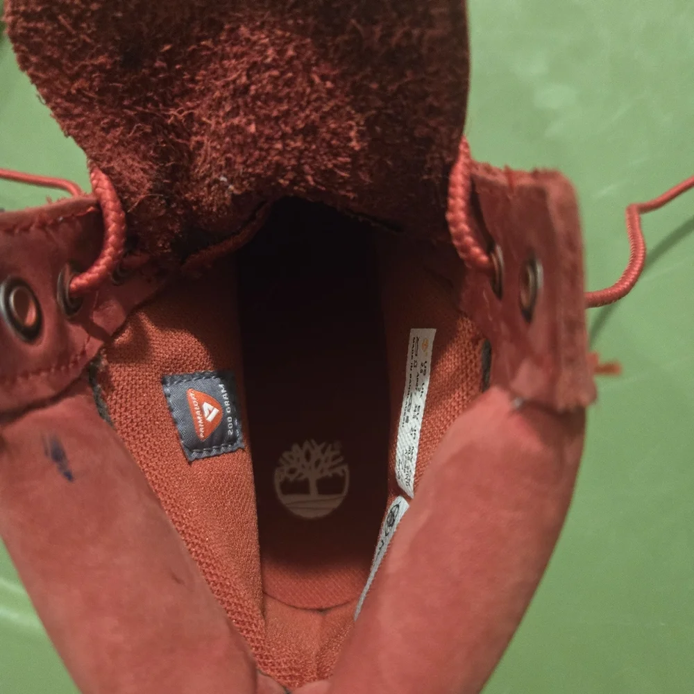 Timberland Boots‎ 6 inch Premium Red Waterproof Kids Youth Juniors Boys Size 2.5
